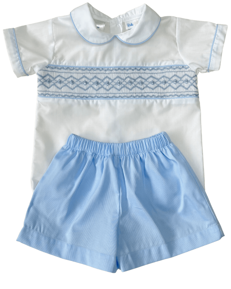 Lulu Bebe Lulu Bebe Smocked Drew Short Set - Little Miss Muffin Children & Home