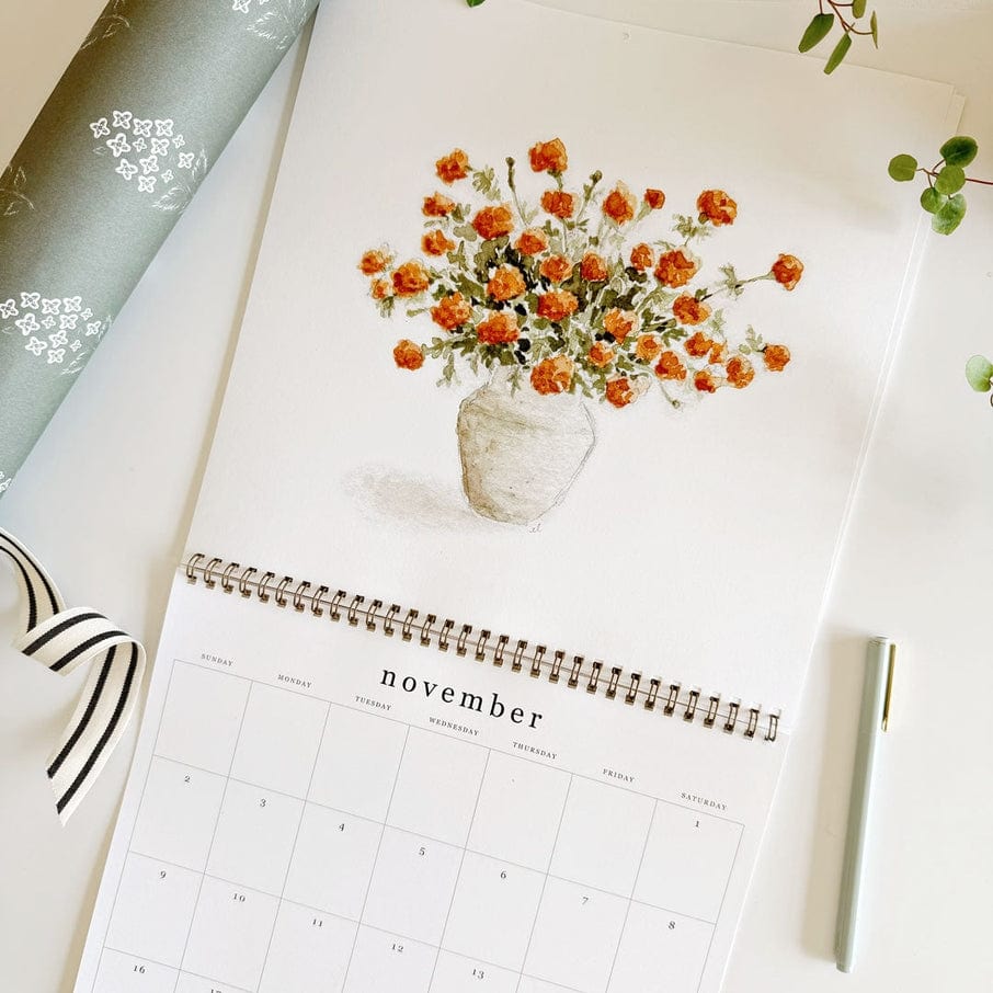 Emily Lex Studio Emily Lex Studio 2025 Watercolor Bouquets Calendar - Little Miss Muffin Children & Home