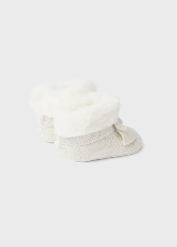 Mayoral Usa Inc Mayoral Faux Fur Knit Bootie - Little Miss Muffin Children & Home