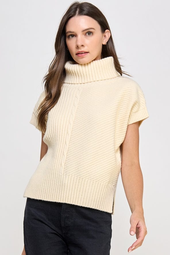 Ellison Ellison Sleeveless Turtle Neck Sweater - Little Miss Muffin Children & Home