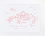Maison Nola Maison Nola Storyland Personlized Toile Print, Carousel - Little Miss Muffin Children & Home