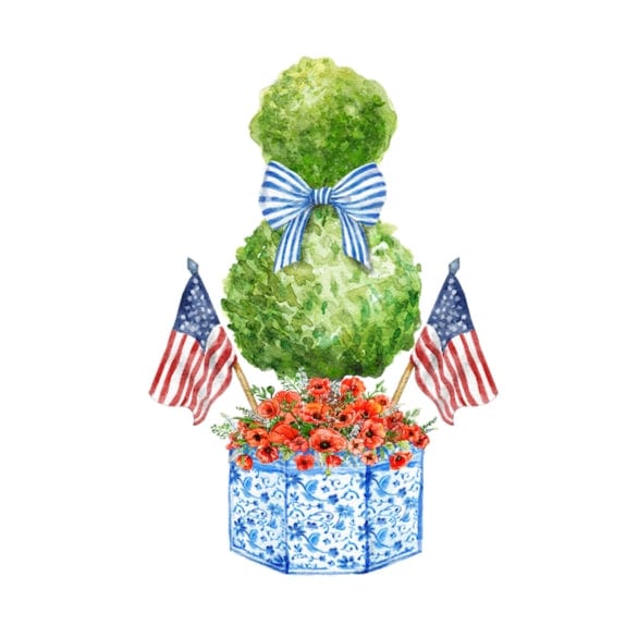 Front Porch Elegance Red, White & Bloom Door Hanger - Little Miss Muffin Children & Home