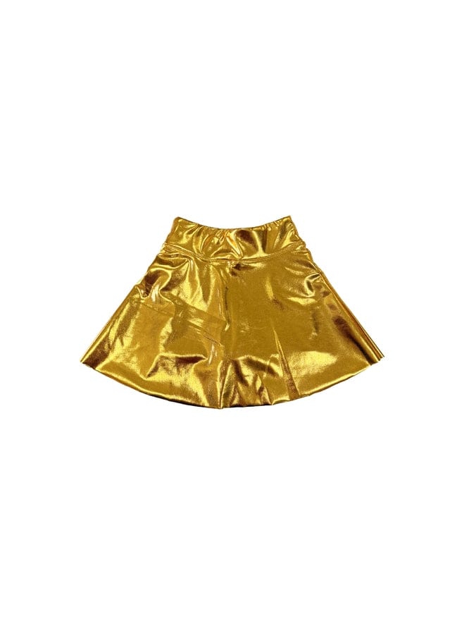 Mardi Gras Creations Mardi Gras Creations Youth Metallic Skort - Gold - Little Miss Muffin Children & Home