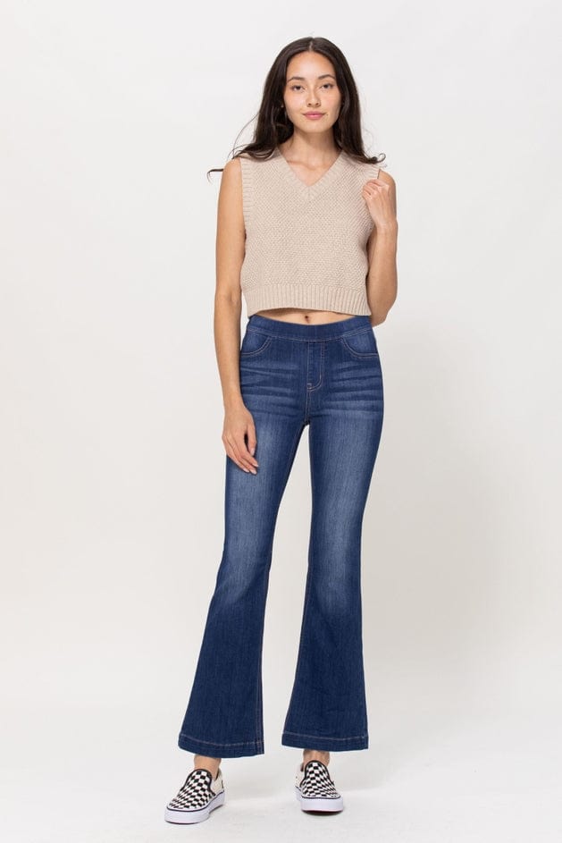Cello Jeans Cello Dark Wash Flared Jegging (30" Inseam) - Little Miss Muffin Children & Home