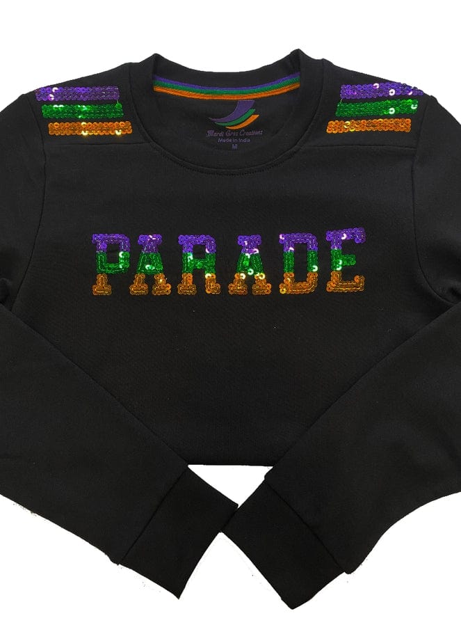 Mardi Gras Creations French Terry Adult Vintage MAMBO Shirt - Black main image 1