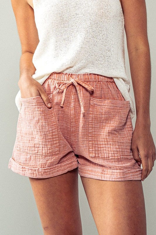 Urban Daizy Urban Daizy Mineral Washed Gauze Shorts - Little Miss Muffin Children & Home