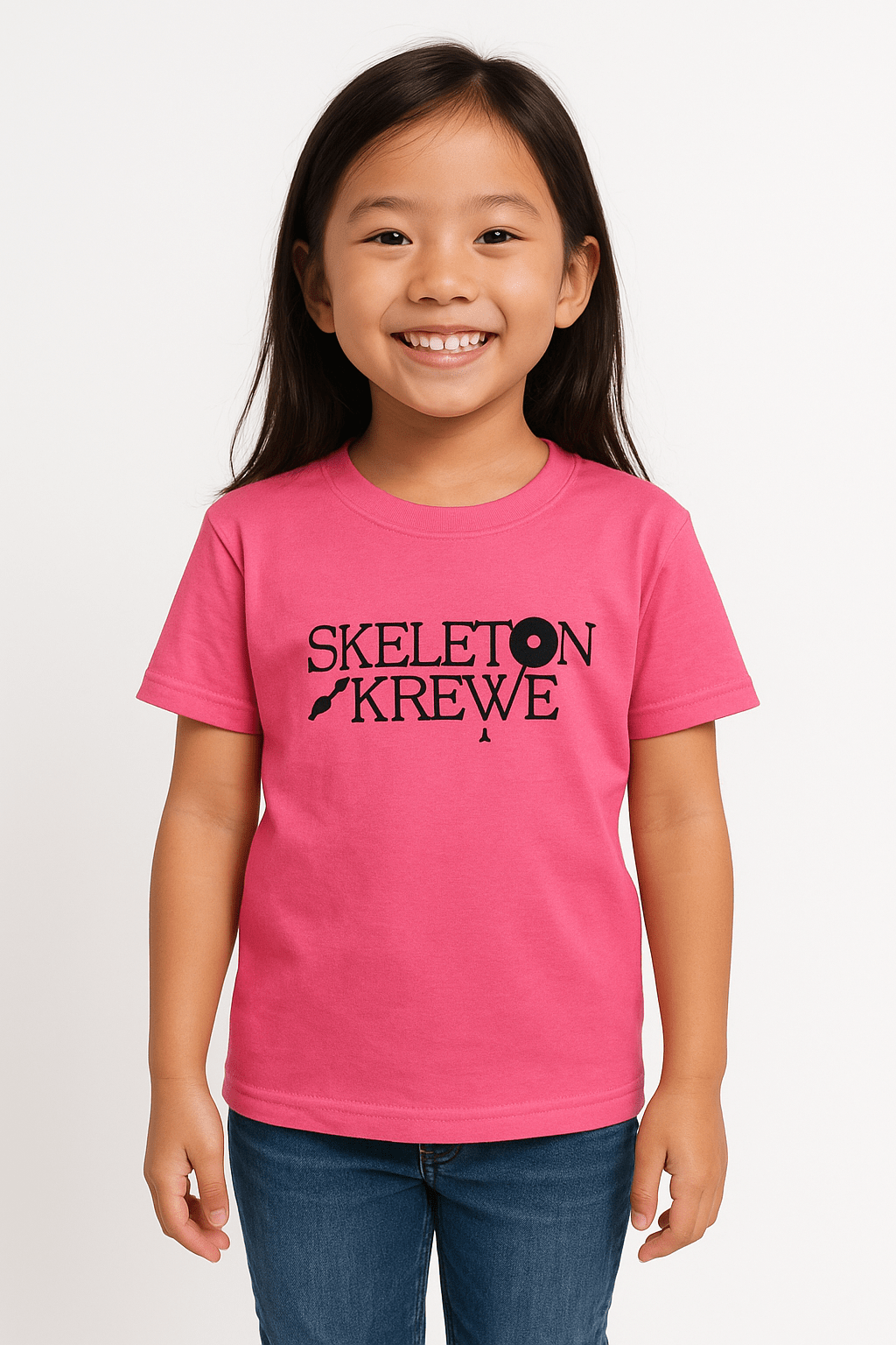 Skeleton Krewe graphic tee in pink