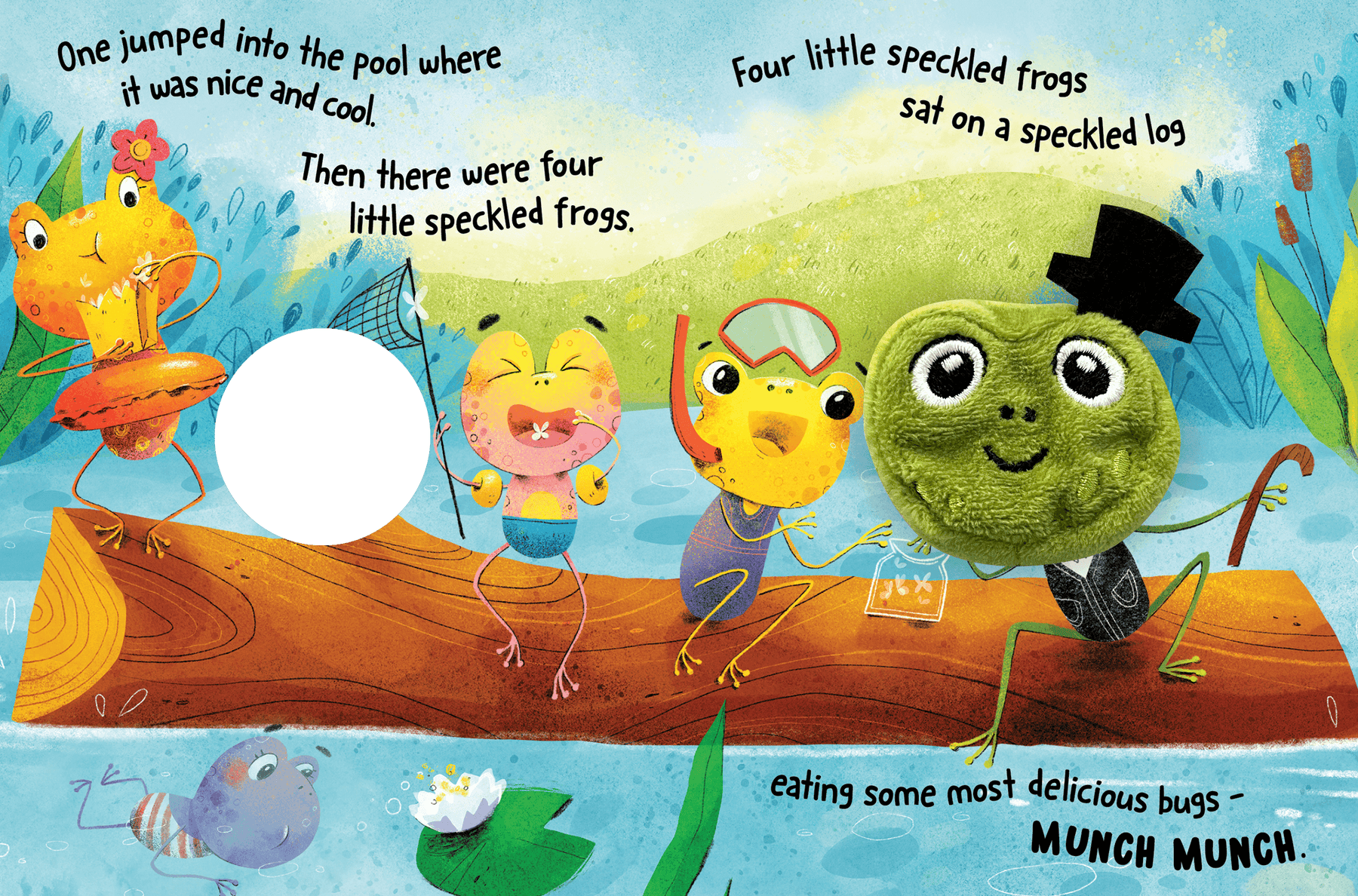 Little Hippo Books Five Little Speckled Frogs Finger Puppet Book - Little Miss Muffin Children & Home