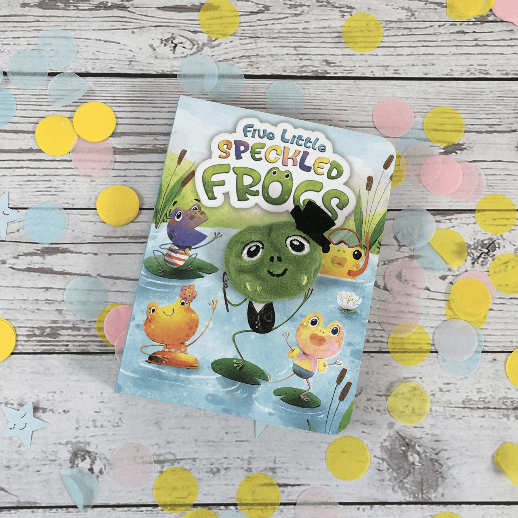 Little Hippo Books Five Little Speckled Frogs Finger Puppet Book - Little Miss Muffin Children & Home