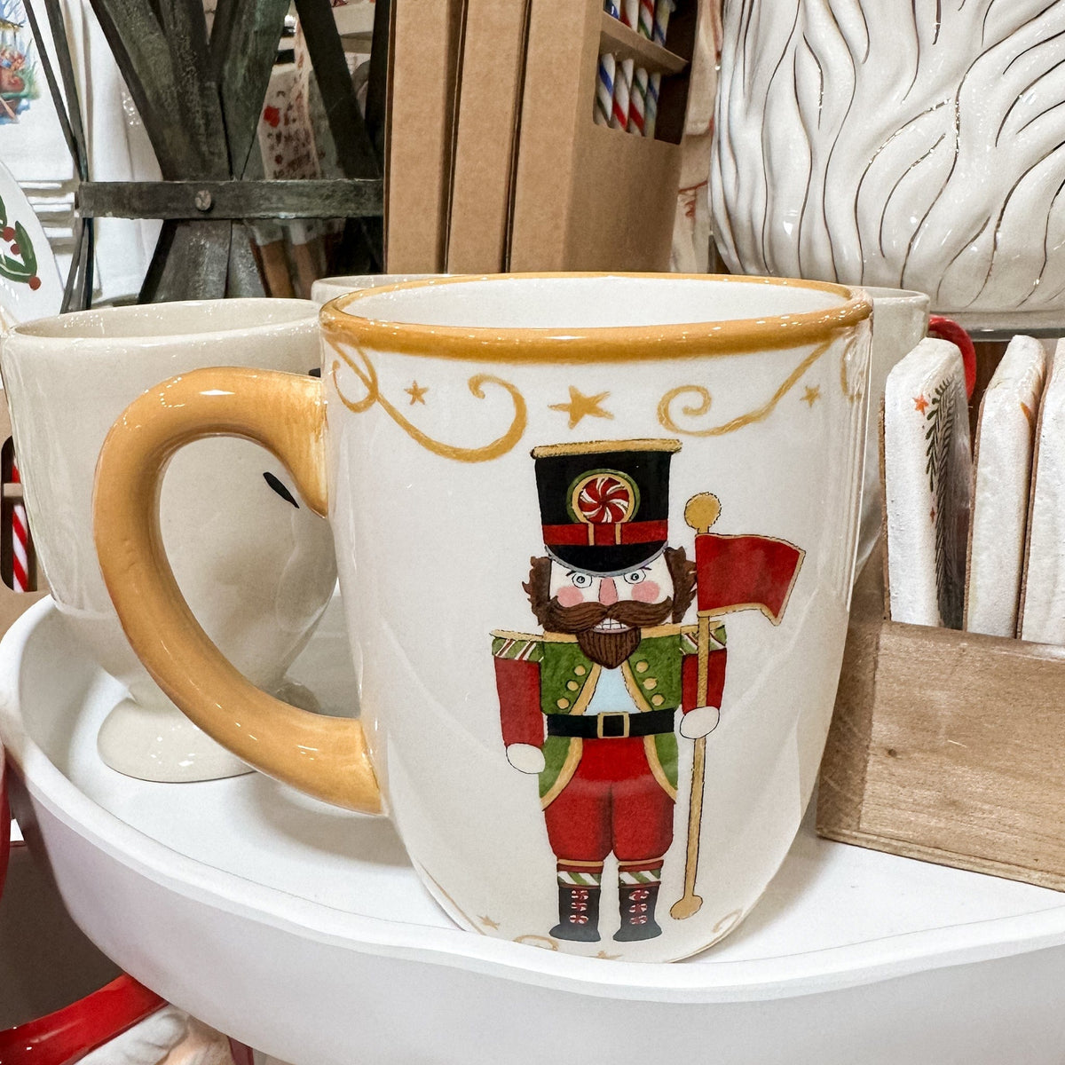 flag nutcracker mug