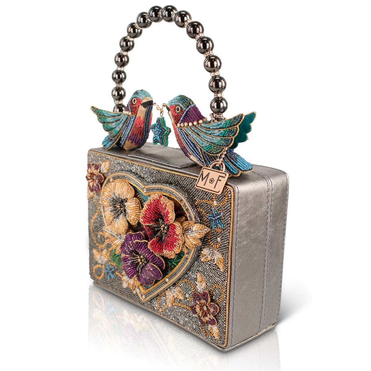 Fluttering Heart top handle handbag by Mary Frances Accessories, view 4