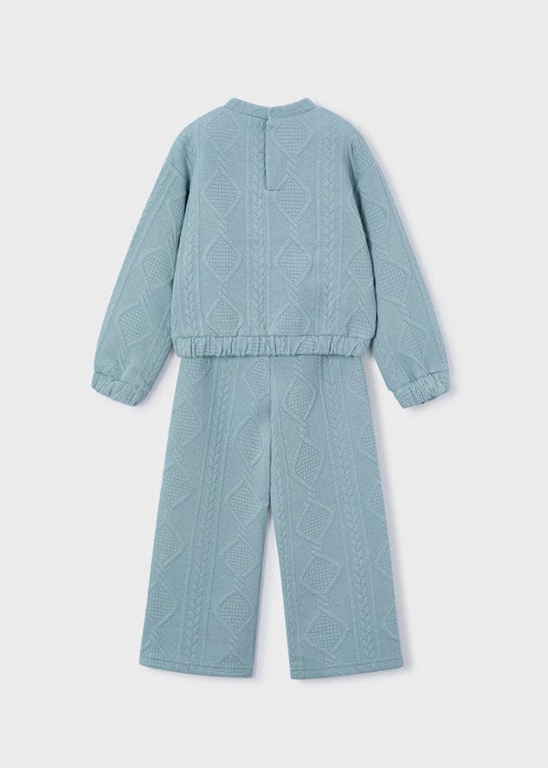 Mayoral Usa Inc 2 Piece Knit Pant Suit in Lake - Little Miss Muffin Children & Home