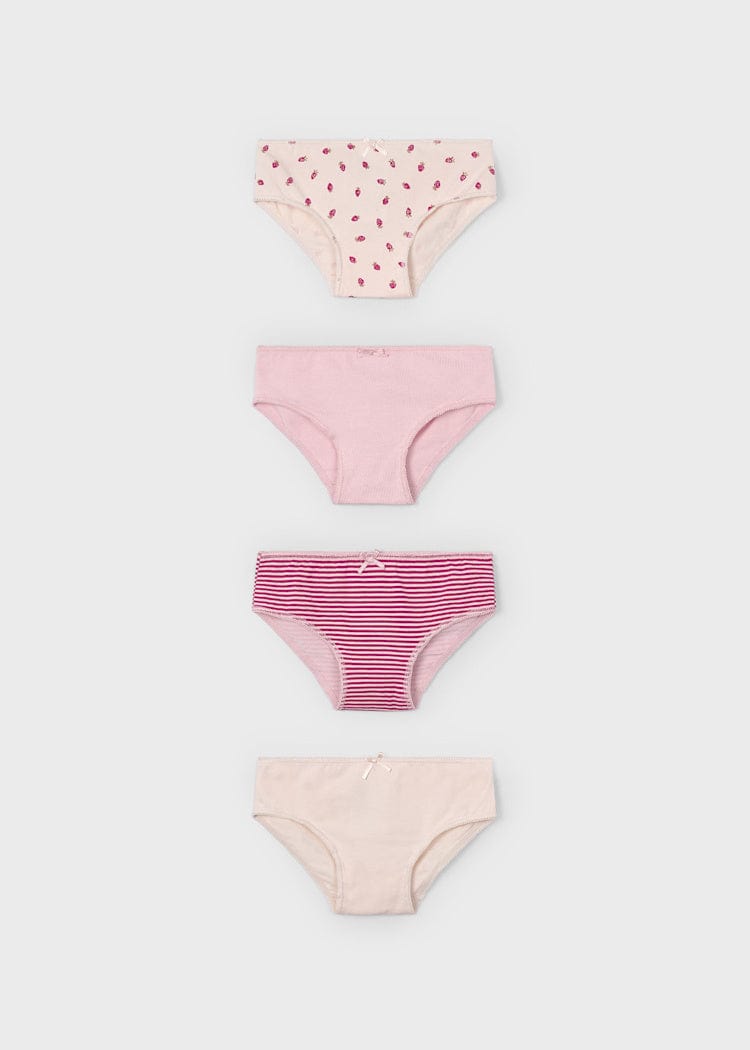4 pack of girls panties in nude pink