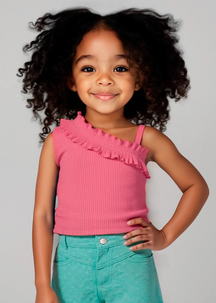 Mayoral Usa Inc Mayoral Ruffle Shoulder Top in Peony - Little Miss Muffin Children & Home