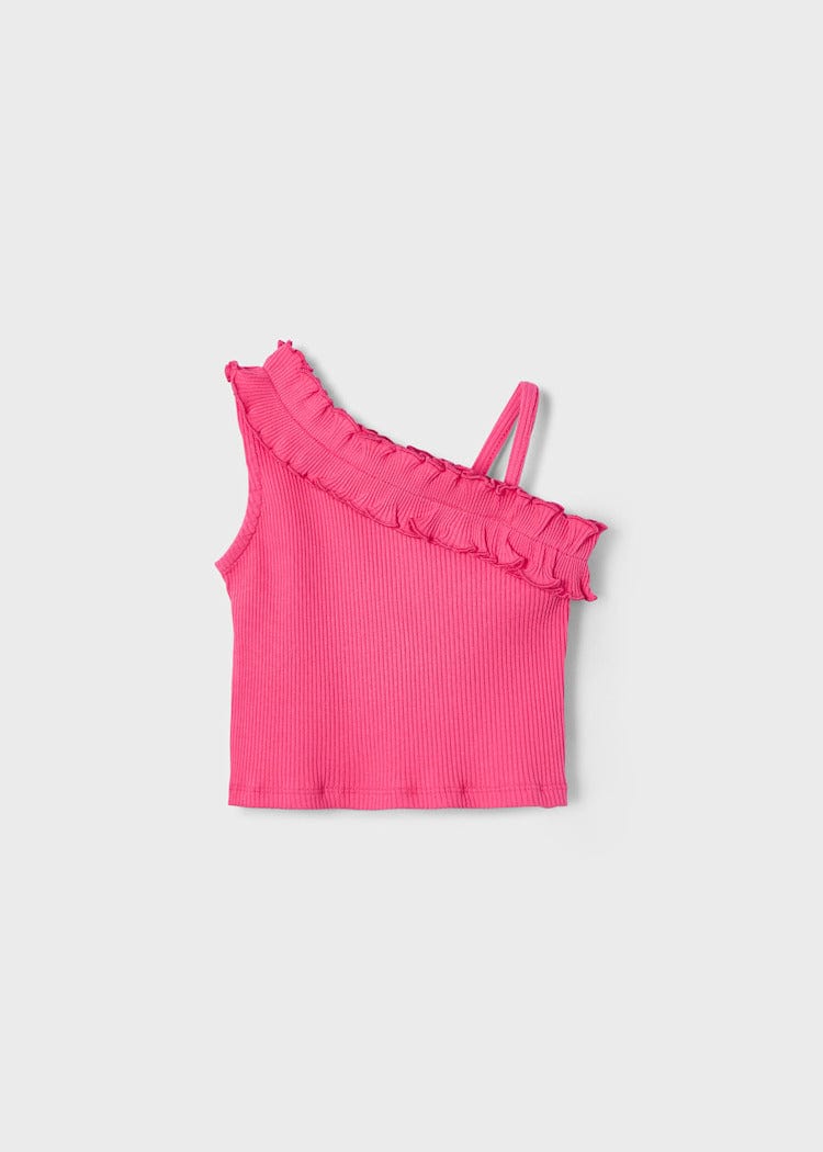 Mayoral Usa Inc Mayoral Ruffle Shoulder Top in Peony - Little Miss Muffin Children & Home