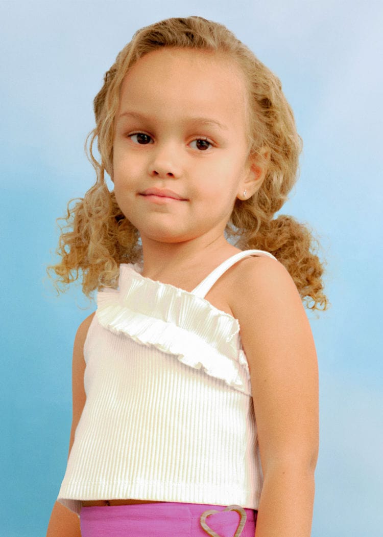 Mayoral Usa Inc Mayoral Ruffle Shoulder Top in White - Little Miss Muffin Children & Home