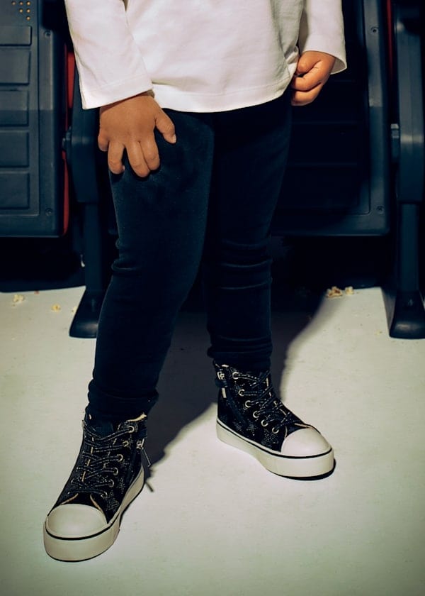 Mayoral Usa Inc Velvet Leggings in Black for Girl - Little Miss Muffin Children & Home