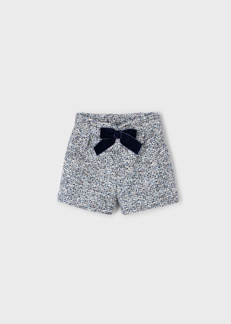 Mayoral Usa Inc Dressy Pleated Bow Shorts in Ocean - Little Miss Muffin Children & Home