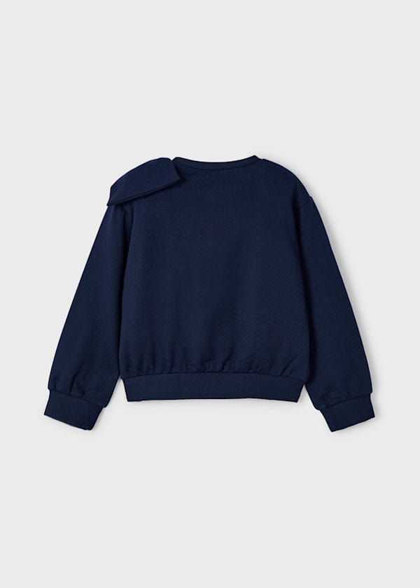 Mayoral Usa Inc Bow Sweatshirt in Navy - Little Miss Muffin Children & Home