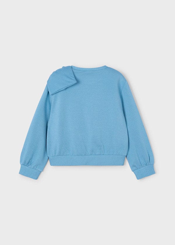Mayoral Usa Inc Bow Sweatshirt in Ocean - Little Miss Muffin Children & Home