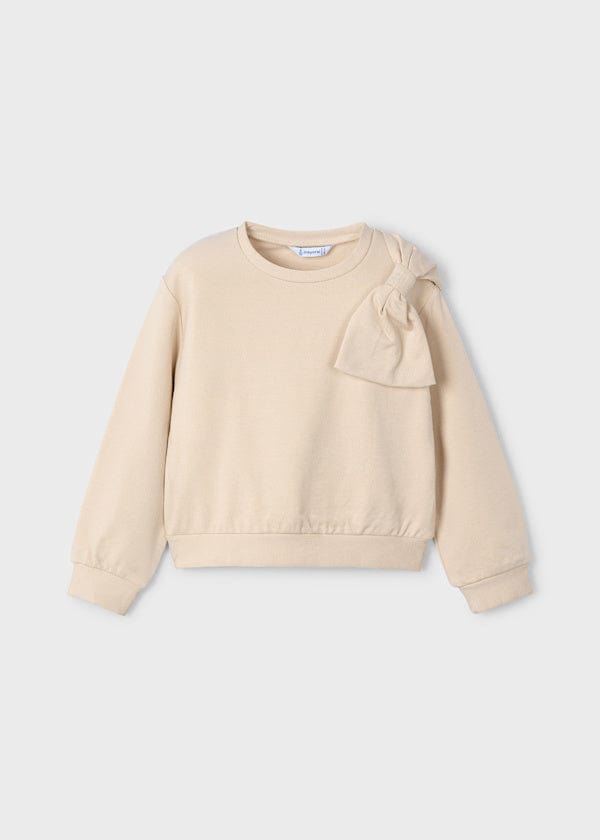 Mayoral Usa Inc Bow Sweatshirt in Sand - Little Miss Muffin Children & Home