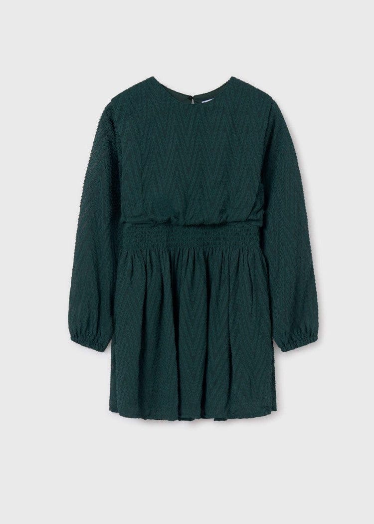 Mayoral Chevron Pattern Chiffon Dress in Pine Mayoral Chevron Pattern Chiffon Dress in Pine