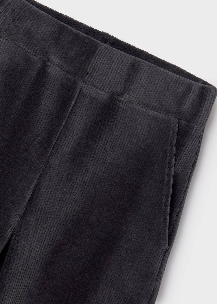 Mayoral Usa Inc Mayoral Flared Corduroy Knit Pants for Girls in Charcoal - Little Miss Muffin Children & Home