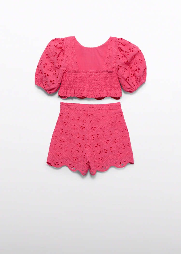 Abel & Lula Abel & Lula Embroidered Eyelet Short Set - Little Miss Muffin Children & Home