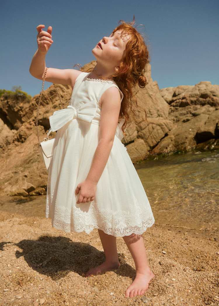 Embroidered Tulle Dress
