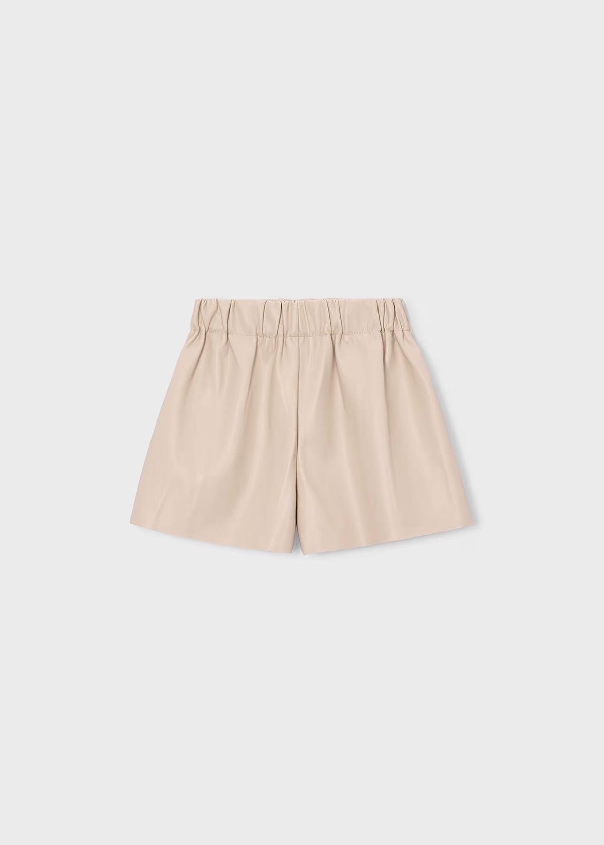 Faux Leather Pleated Shorts