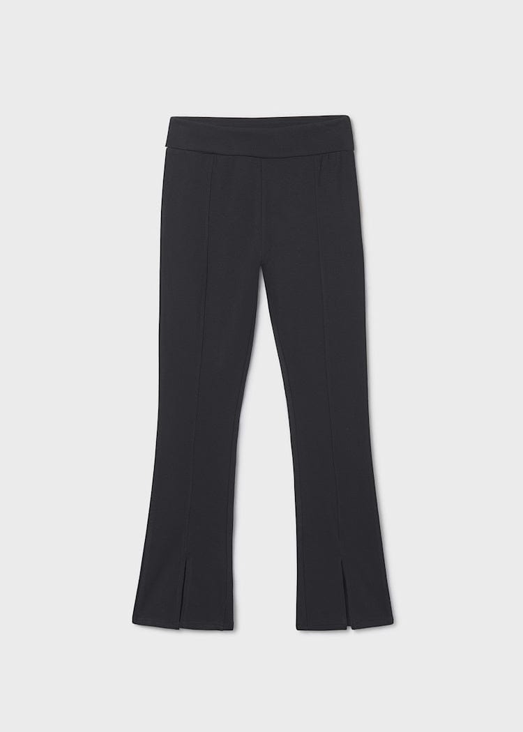 girls black flare leggings