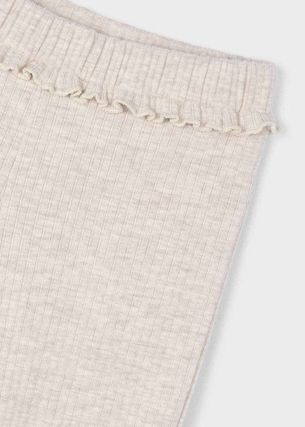 Mayoral Usa Inc Ribbed Knit Flared Leggings in Heather Sand - Little Miss Muffin Children & Home