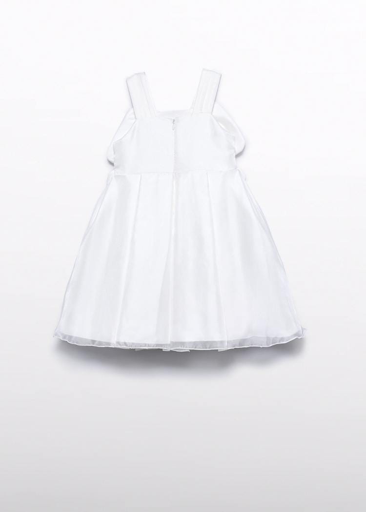 Flutter Flower Applique Organza Dress