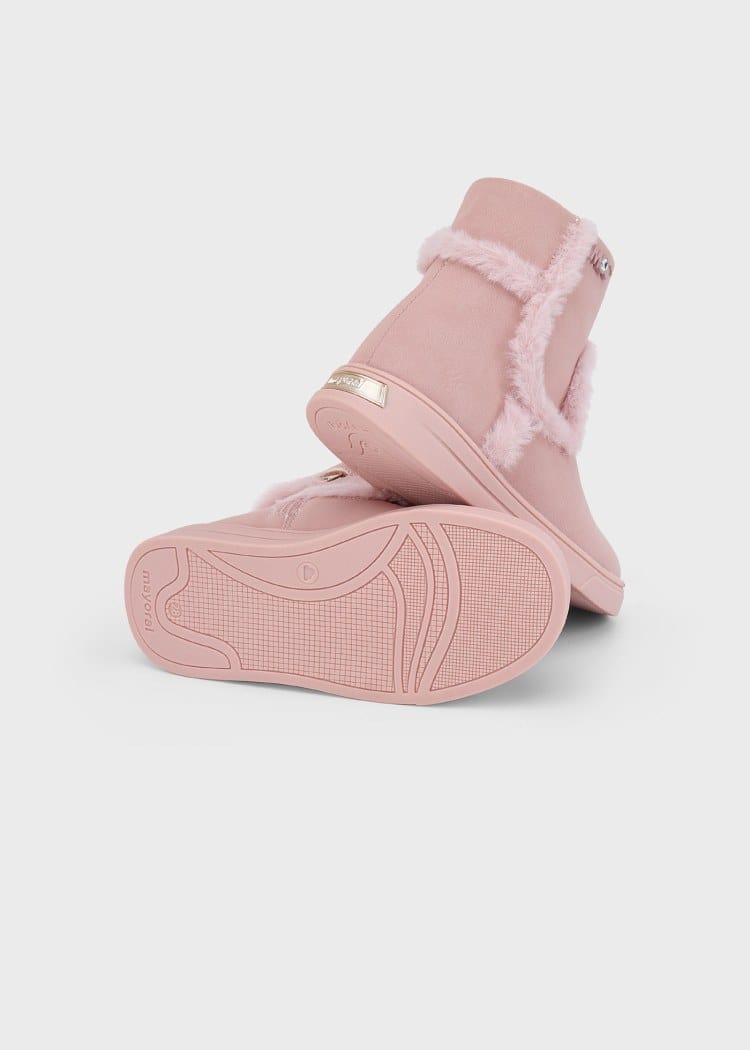 Mayoral Usa Inc Mayoral Faux Fur Boots for Girl in Acid Pink - Little Miss Muffin Children & Home