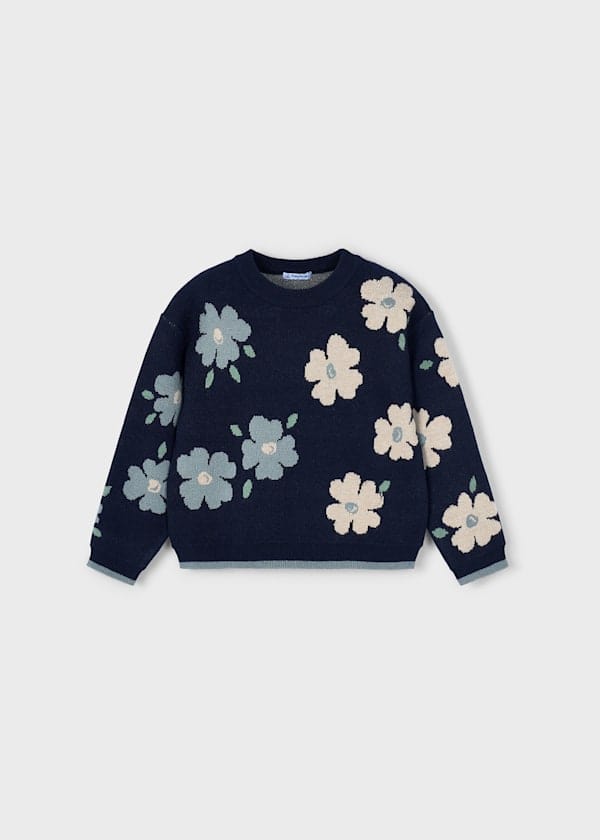 Mayoral Usa Inc Jacquard Floral Sweater - Little Miss Muffin Children & Home