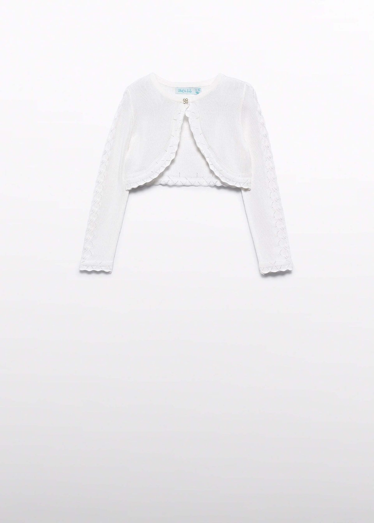 Knit Bolero Cardigan in Cream