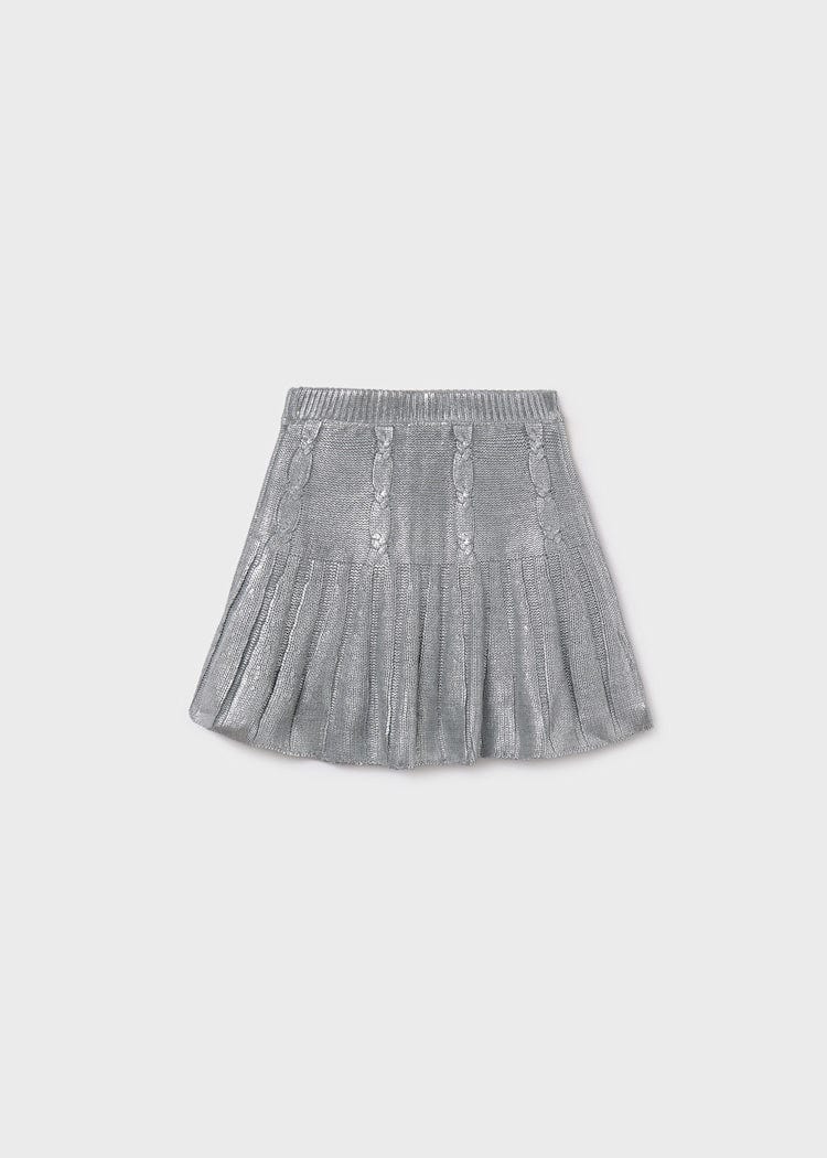Mayoral Usa Inc Knit Sweater Skirt in Silver - Little Miss Muffin Children & Home