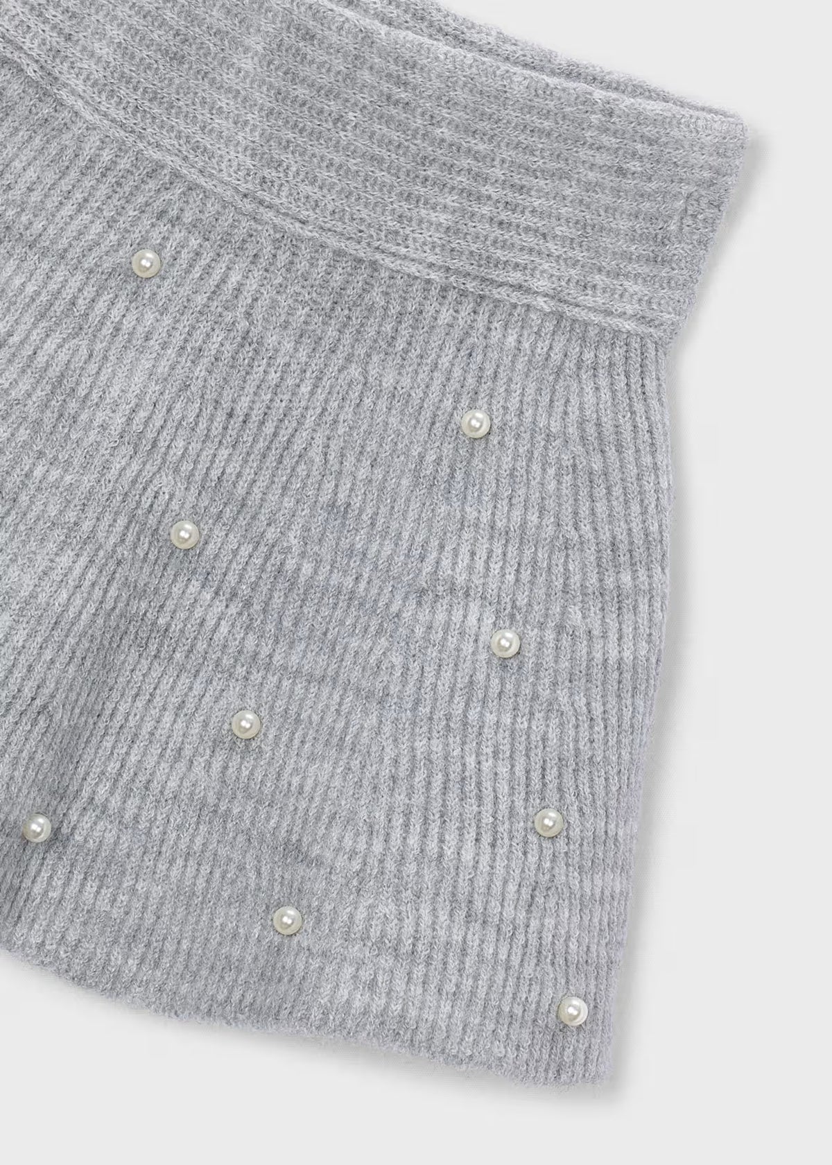 Knit Skirt with Pearls