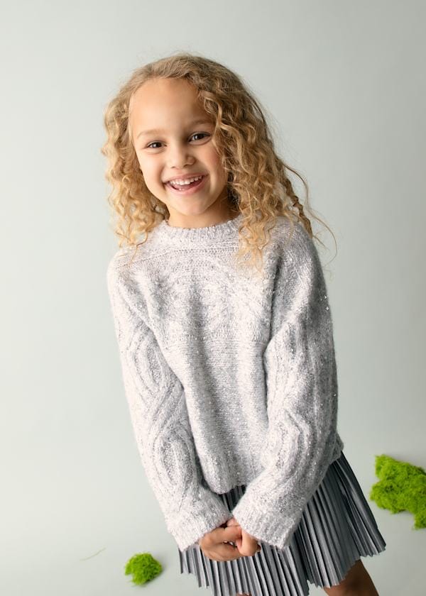 Mayoral Usa Inc Knit Sweater with Sequin Detail - Little Miss Muffin Children & Home