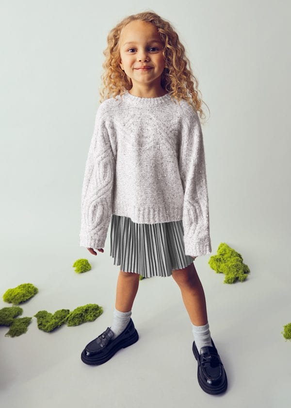 Mayoral Usa Inc Knit Sweater with Sequin Detail - Little Miss Muffin Children & Home