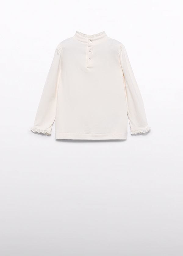 Abel & Lula Ruffle Trim Knit Turtleneck, 2 Colors Available - Little Miss Muffin Children & Home
