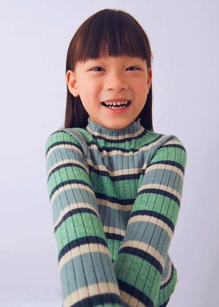Mayoral Usa Inc Mock Neck Knit Sweater in Sage Stripe - Little Miss Muffin Children & Home