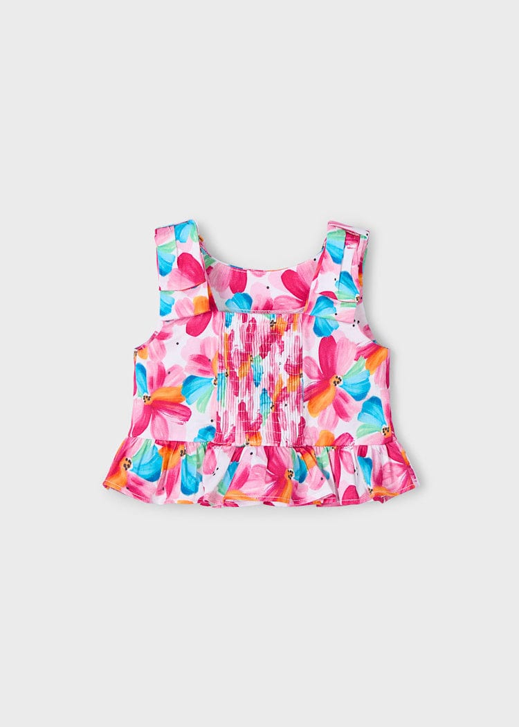 Mayoral Usa Inc Mayoral Printed Peplum Top in Magenta - Little Miss Muffin Children & Home