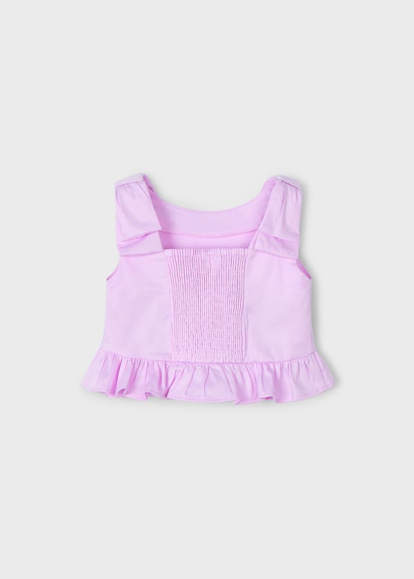 Mayoral Usa Inc Mayoral Printed Peplum Top in Mauve - Little Miss Muffin Children & Home