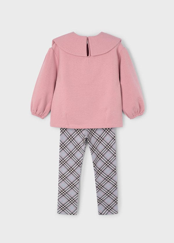 Mayoral Usa Inc 2 Piece Plaid Leggings & Sweatshirt Set in Makeup - Little Miss Muffin Children & Home