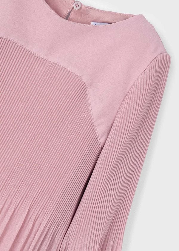 Mayoral Usa Inc Pleated Chiffon Dress in Makeup - Little Miss Muffin Children & Home