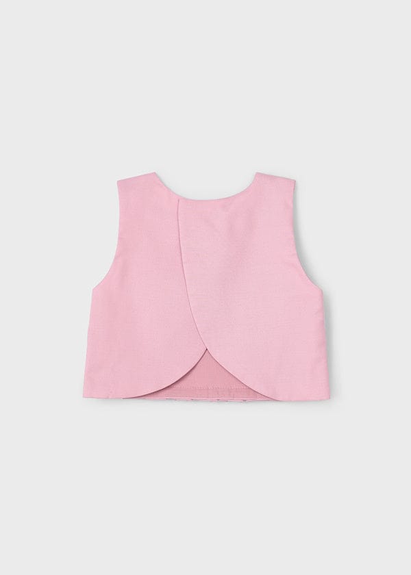 Mayoral Usa Inc Mayoral Sleeveless Pleated Trim Top in Blush - Little Miss Muffin Children & Home