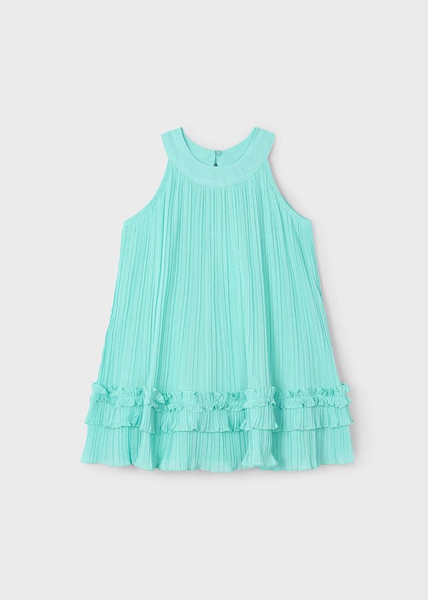 Mayoral Usa Inc Mayoral Pleated Sleeveless Dress in Aqua - Little Miss Muffin Children & Home