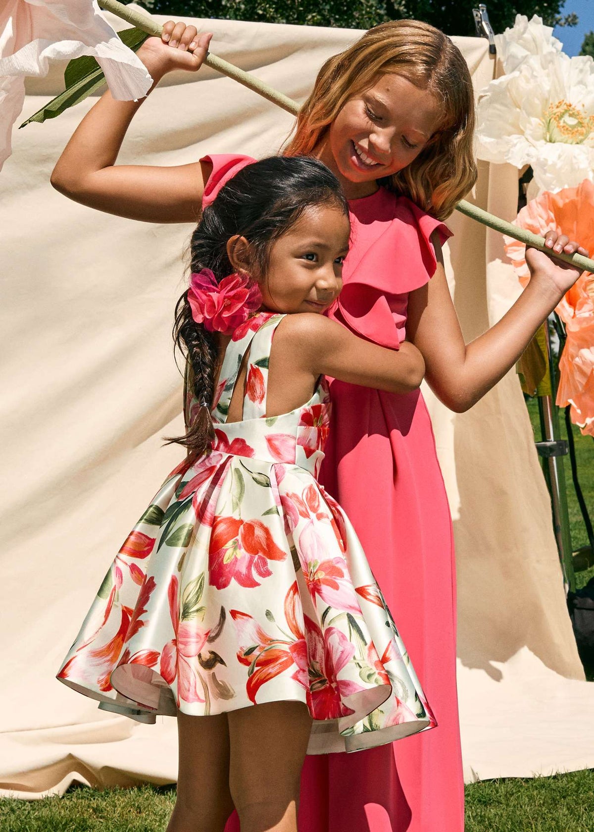 Abel & Lula Abel & Lula Floral Print Mikado Dress - Little Miss Muffin Children & Home