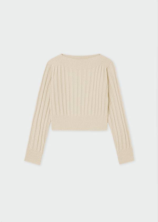 Ribbed Boatneck Sweater, 3 Colors Available